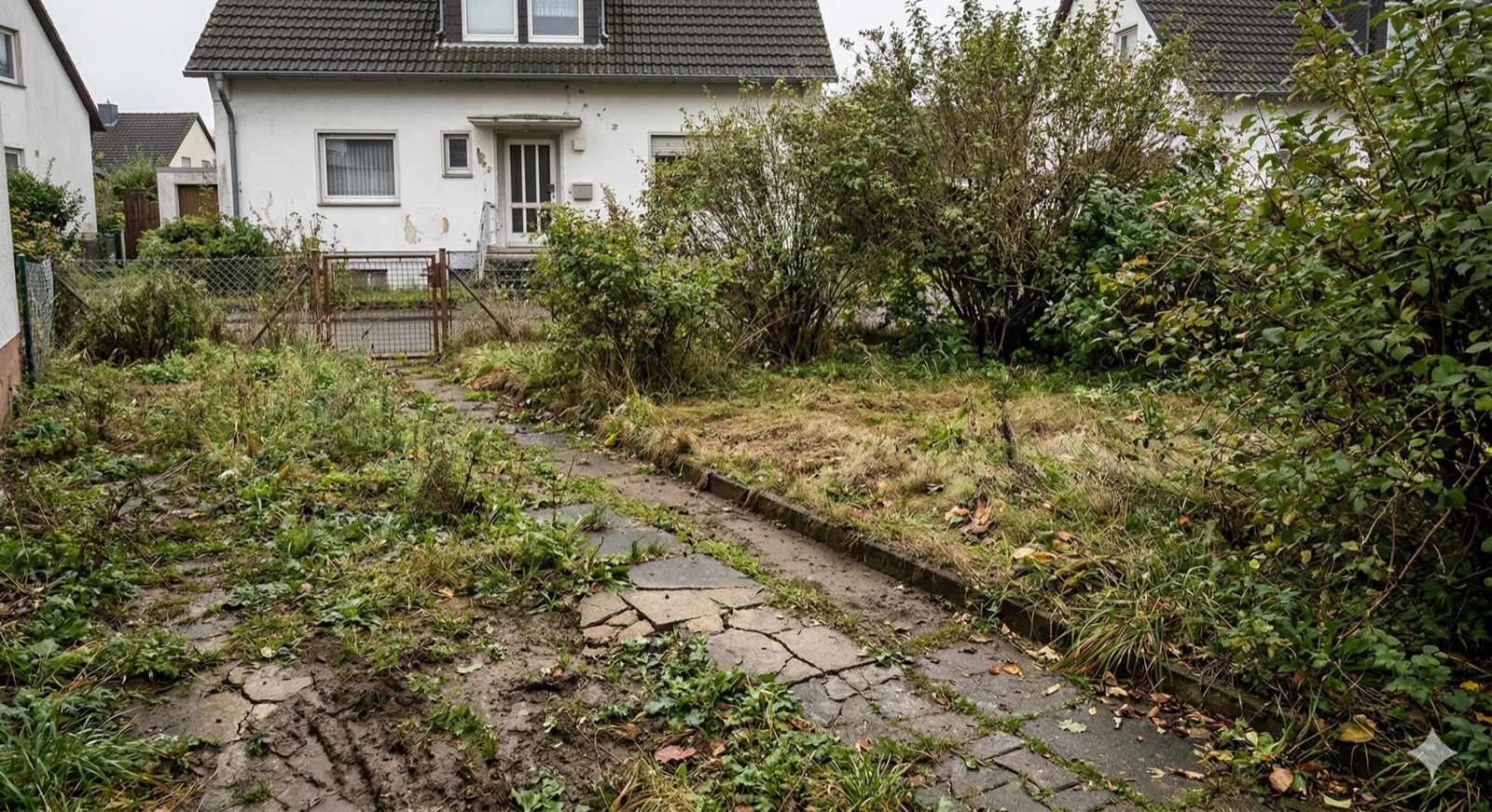 Gartenpflege Vorher